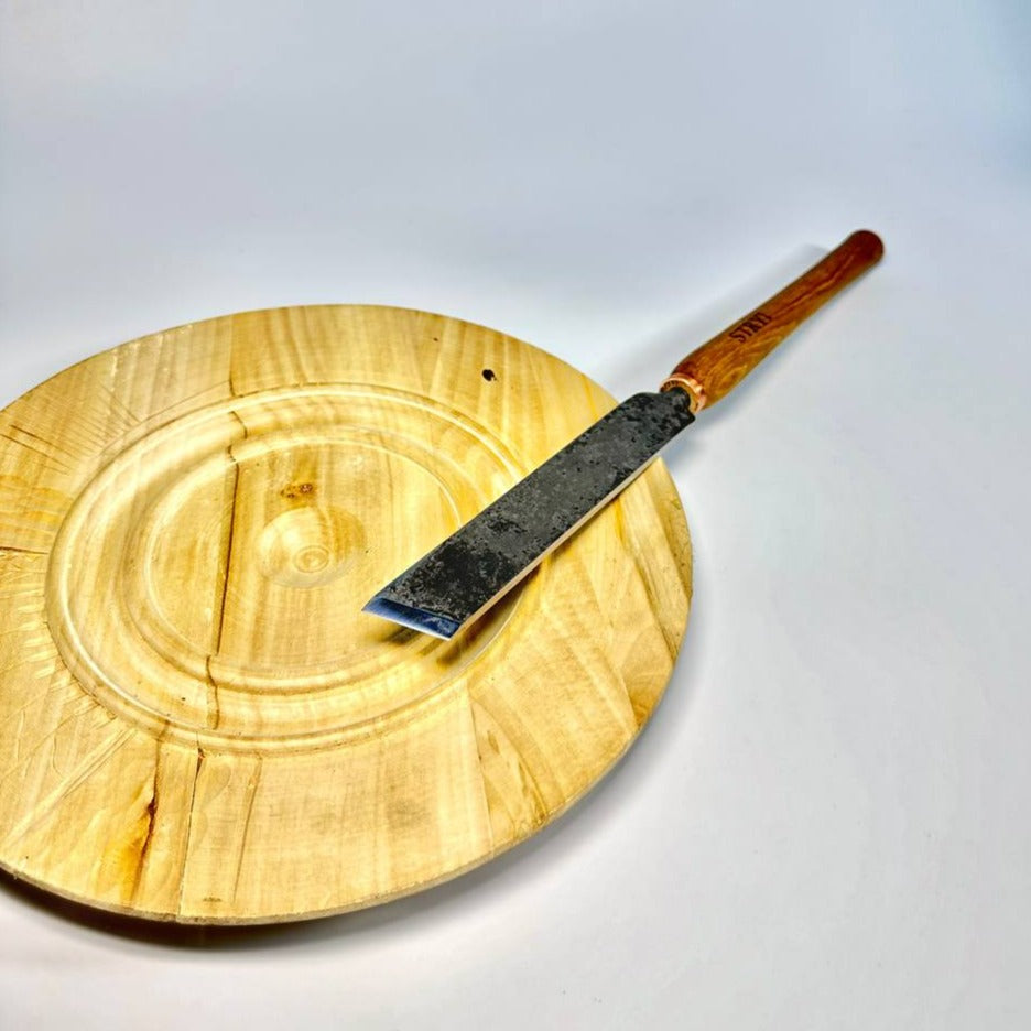 Cincel oblicuo STRYI Standart 70 grados, 30 mm. Sin pulir. Herramienta de trabajo de torno, herramienta de torneado de madera STRYI