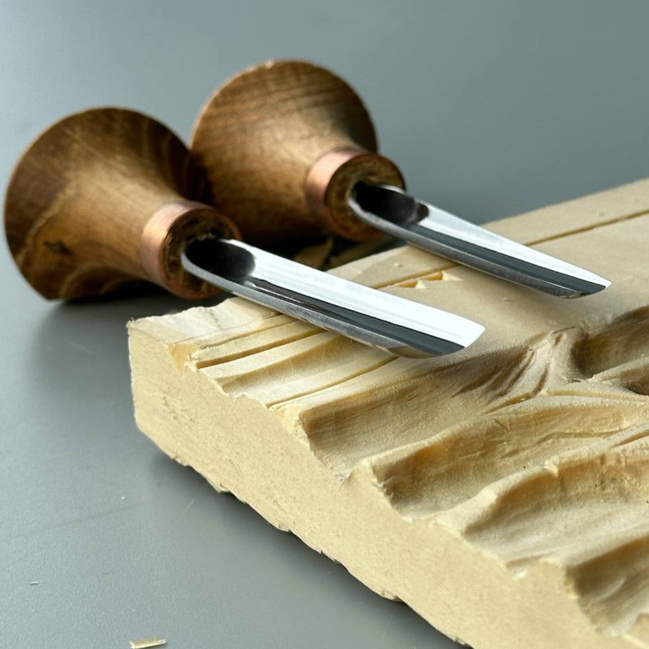 Palm carving tool STRYI Profi #7, Linocut tool, Microcarving, Engraving chisel, Burin