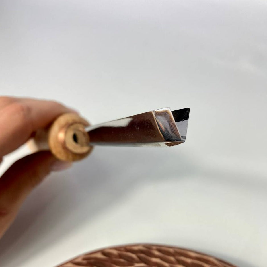 Cincel de separación en V de 35 grados STRYI Profi, herramientas para tallar madera