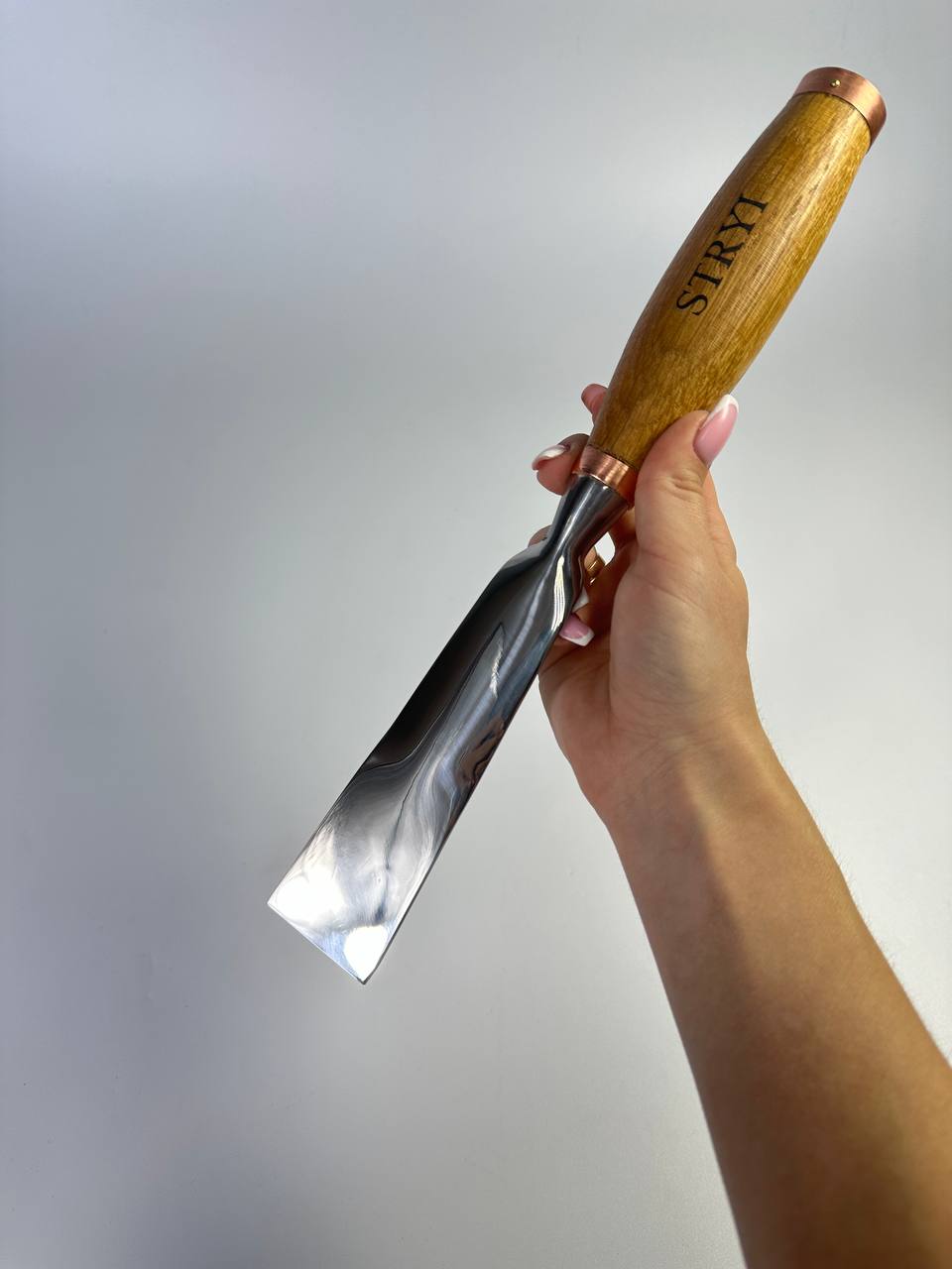 Large sculpture chisel, 1 profile, Flat Heavy-duty gouge STRYI Profi, Flat gouges, Making furniture, sculpting tools