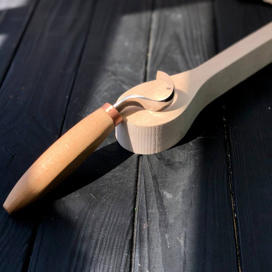 Spoon hook knife 30mm STRYI Profi bowl and Kuksa carving, Hook knife, Spoon knife. Curved knife