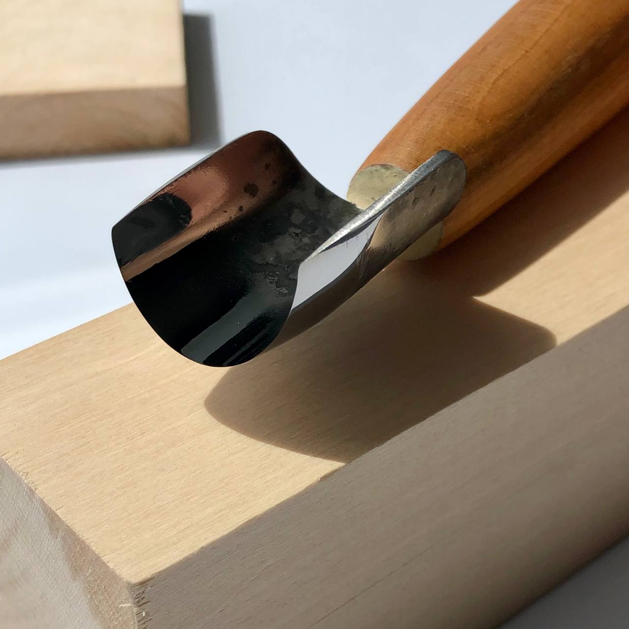 Skew-beveled short gouge STRYI-AY Chip carving gouge Standart
