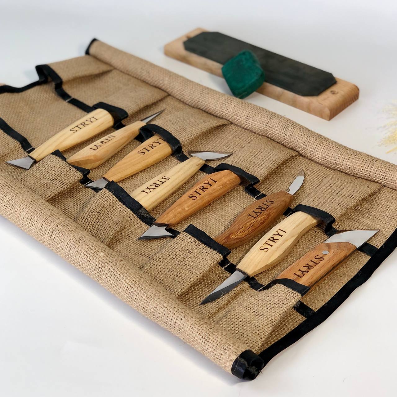 Woodcarving Knives set STRYI Profi of 8pcs for woodcarver, Carving kit, Carving Knives