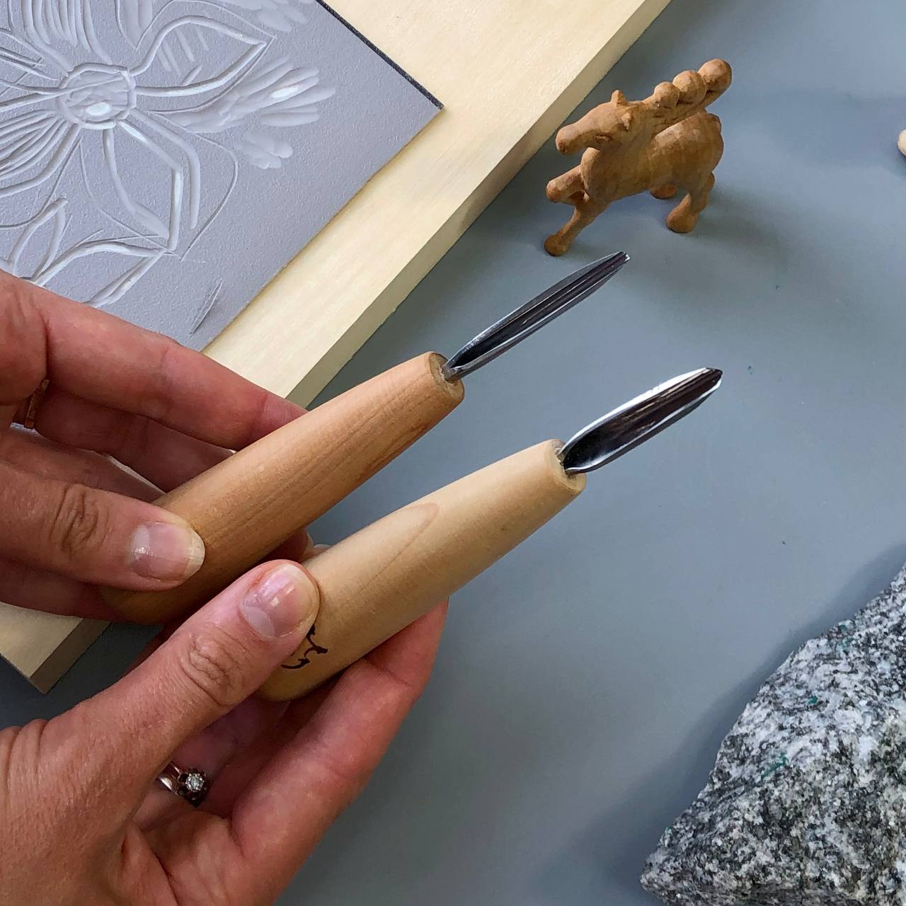 Linocut toolset, Linocutting kit, Printing tools, Printing toolkit