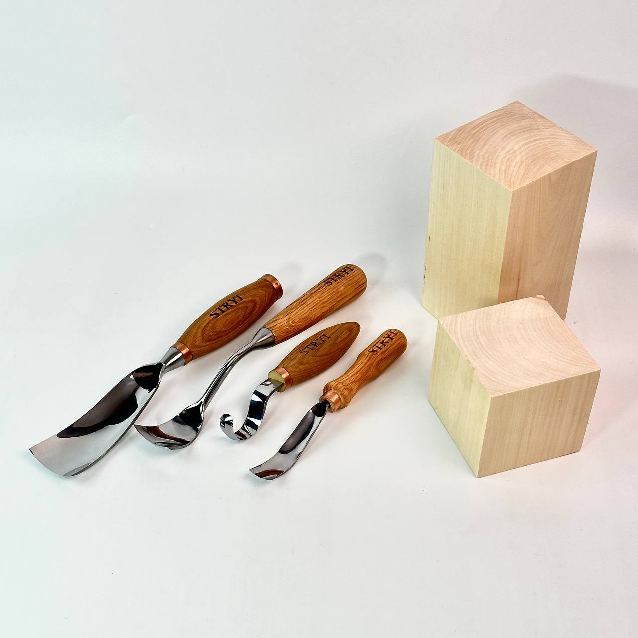 Bowl carving kit 4 pcs STRYI Profi, Spoon carving tools, Gift for men
