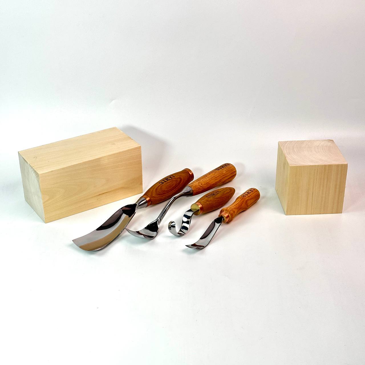 Bowl carving kit 4 pcs STRYI Profi, Spoon carving tools, Gift for men