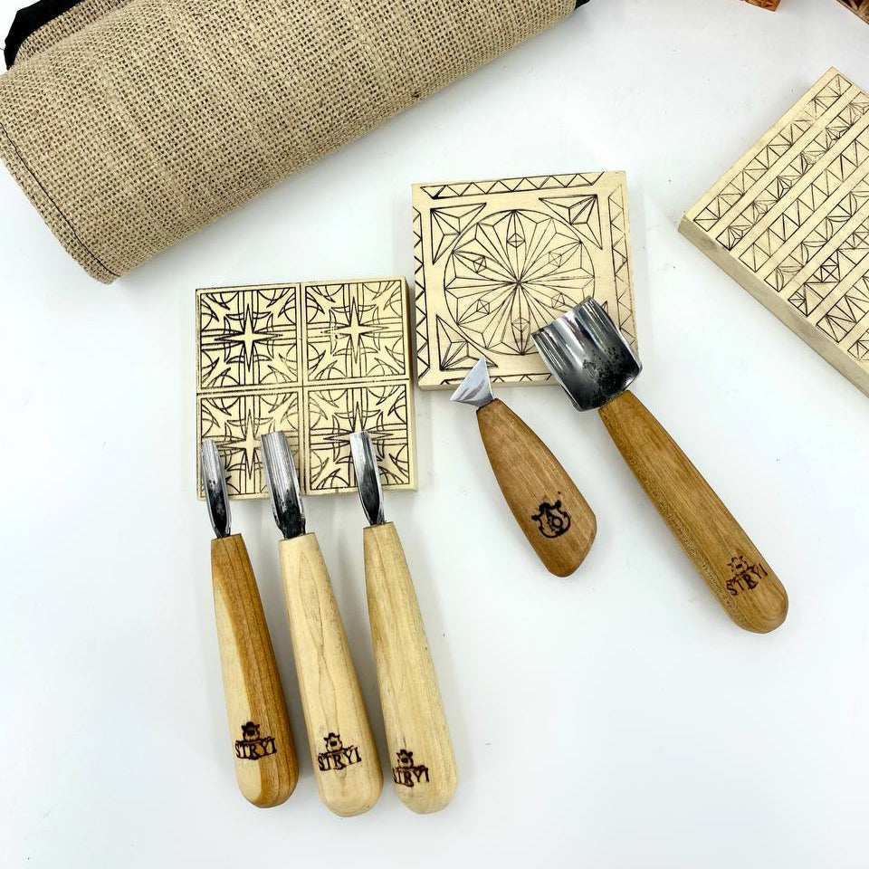 Wood carving kit for starter, Craft tools for schools