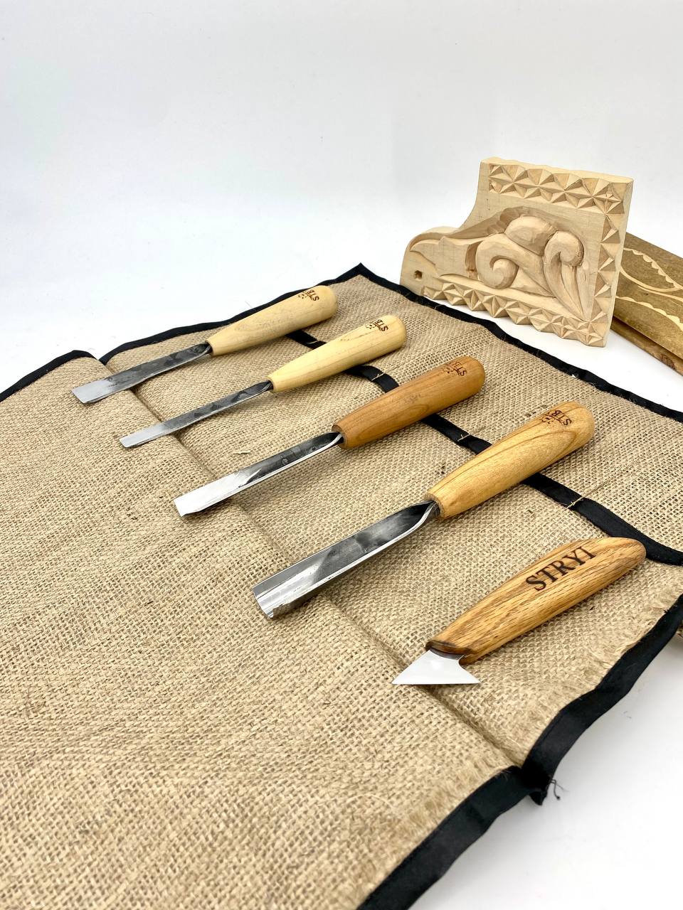 Wood carving kit for relief carving 5pcs