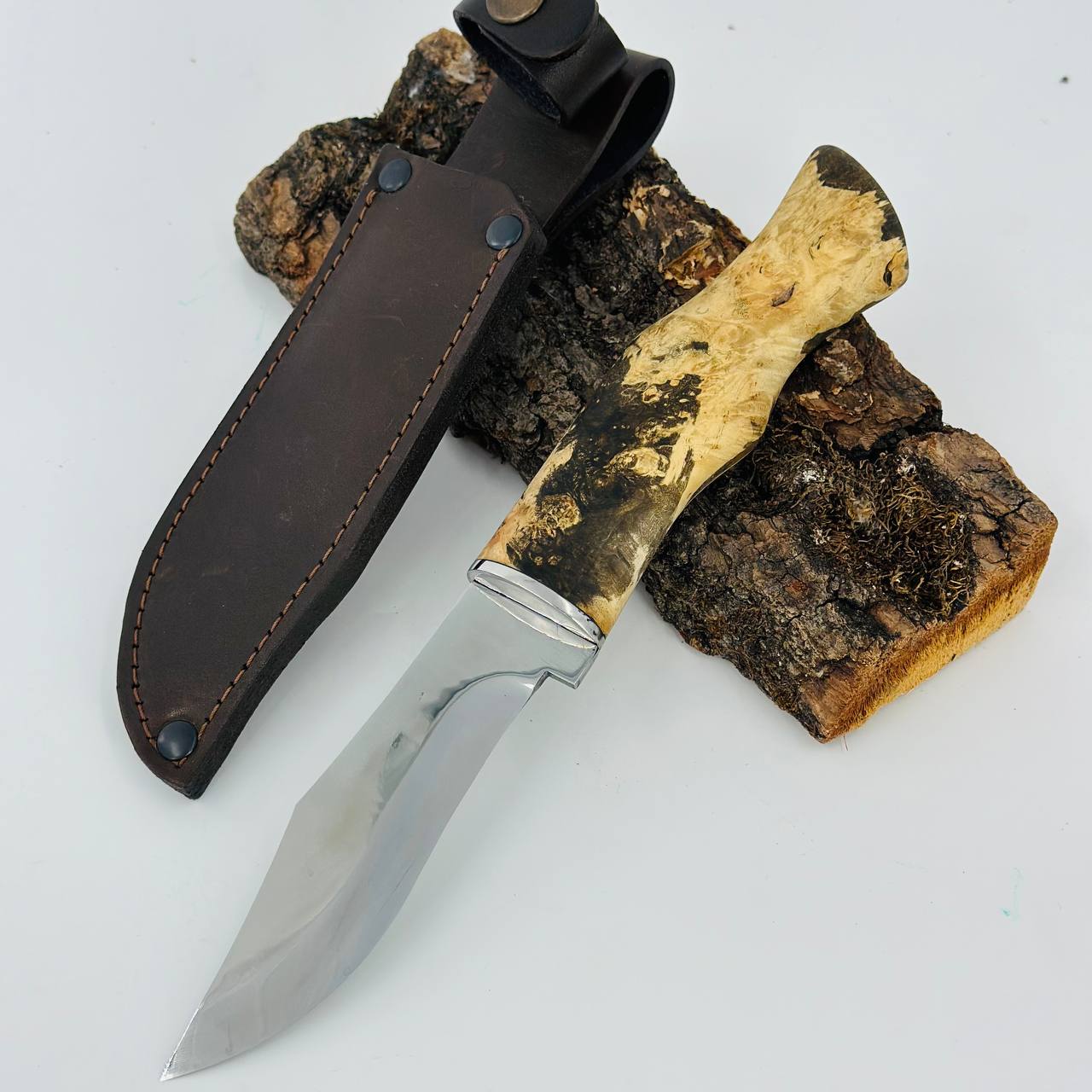 Green Woodworking Knife, Woodcarving knife, Outdoor Camp knife, Gift for men