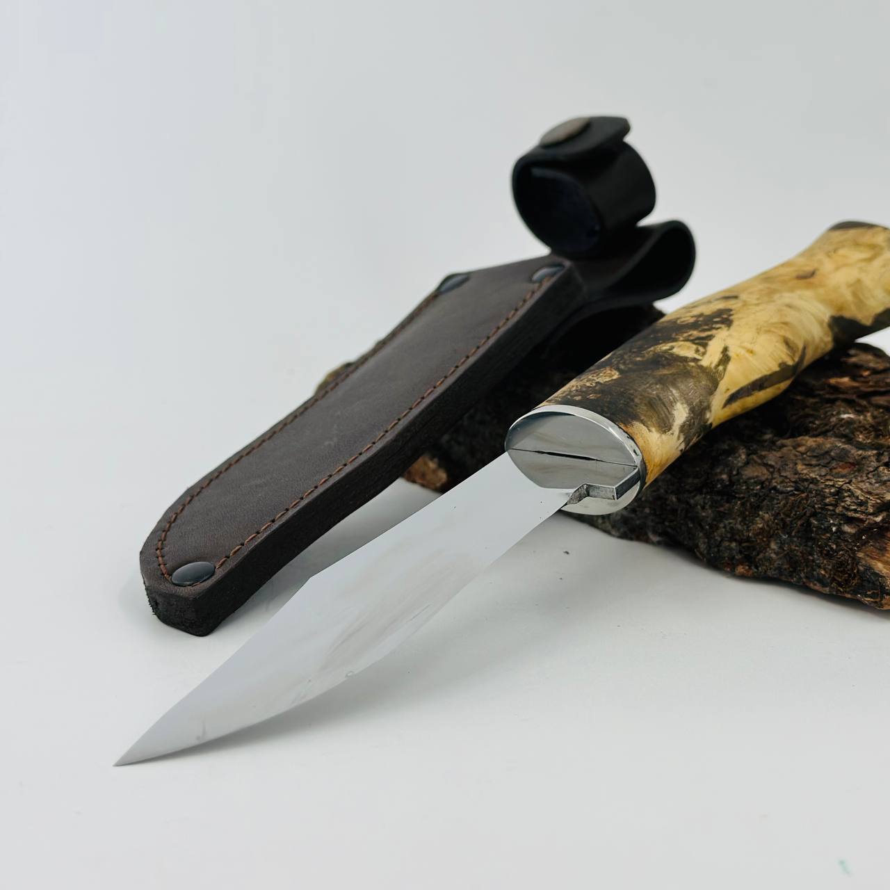 Green Woodworking Knife, Woodcarving knife, Outdoor Camp knife, Gift for men