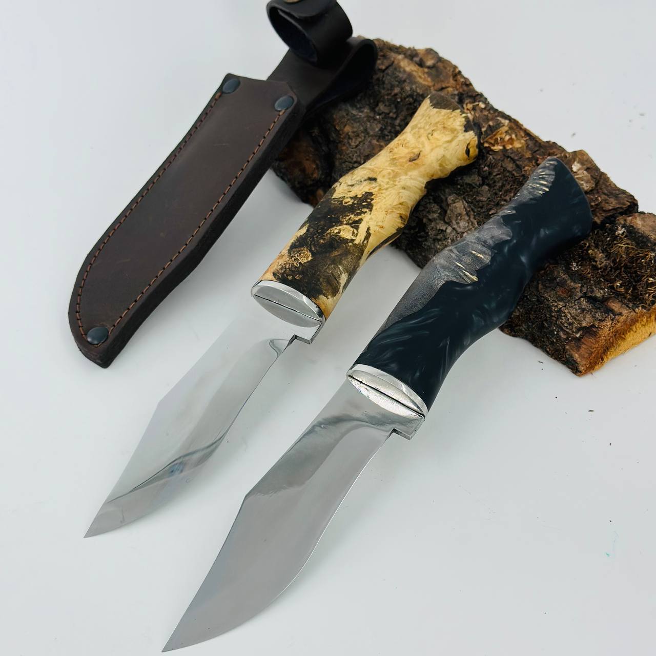 Green Woodworking Knife, Woodcarving knife, Outdoor Camp knife, Gift for men