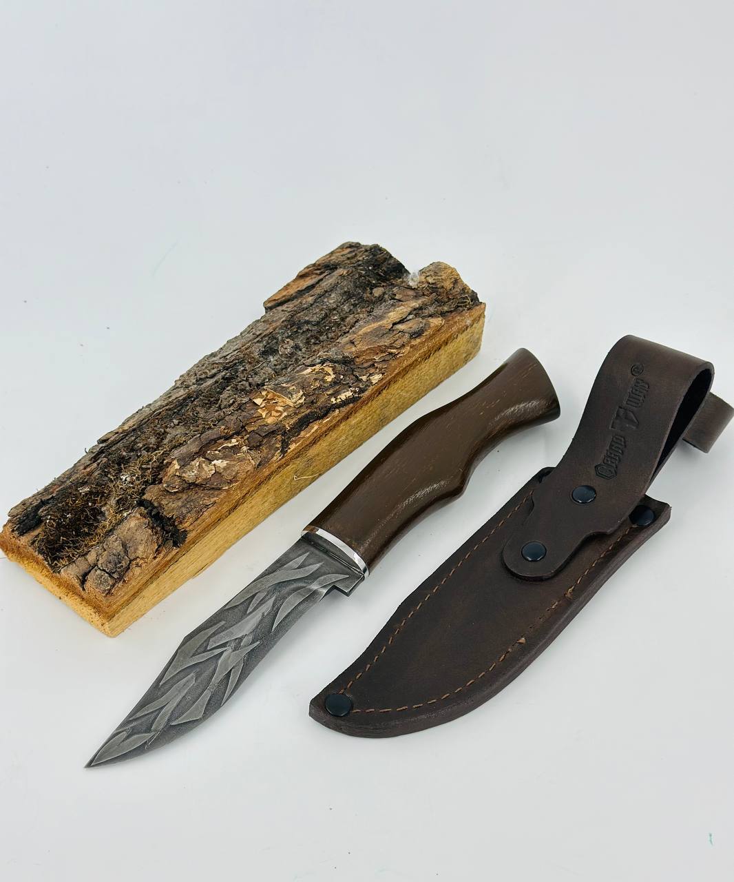Camp knife STRYI, Green Woodworking Knife, Woodcarving knife, Outdoor knife, Gift for men