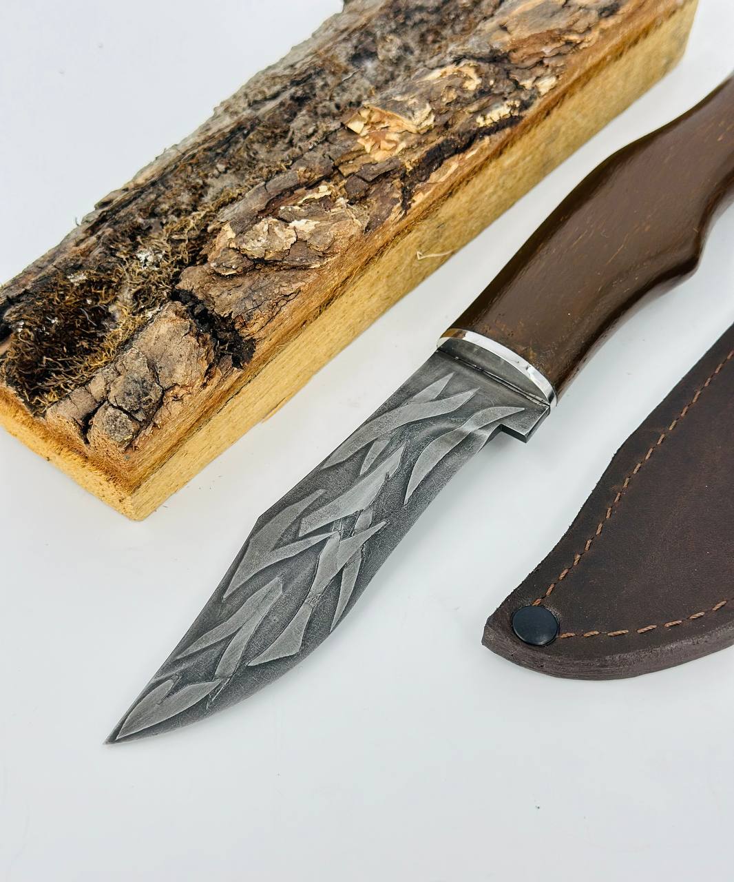 Camp knife STRYI, Green Woodworking Knife, Woodcarving knife, Outdoor knife, Gift for men