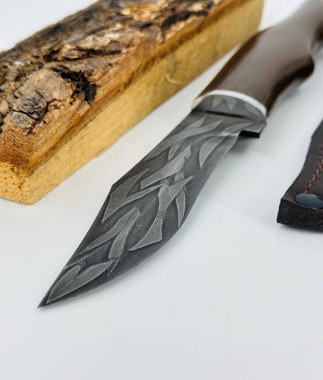 Camp knife STRYI, Green Woodworking Knife, Woodcarving knife, Outdoor knife, Gift for men