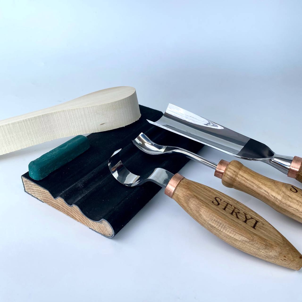 Kuksa, Spoon and cup Carving tools set 4pcs, STRYI Profi, Bowl gouge, Kuksa carving, Spoon making