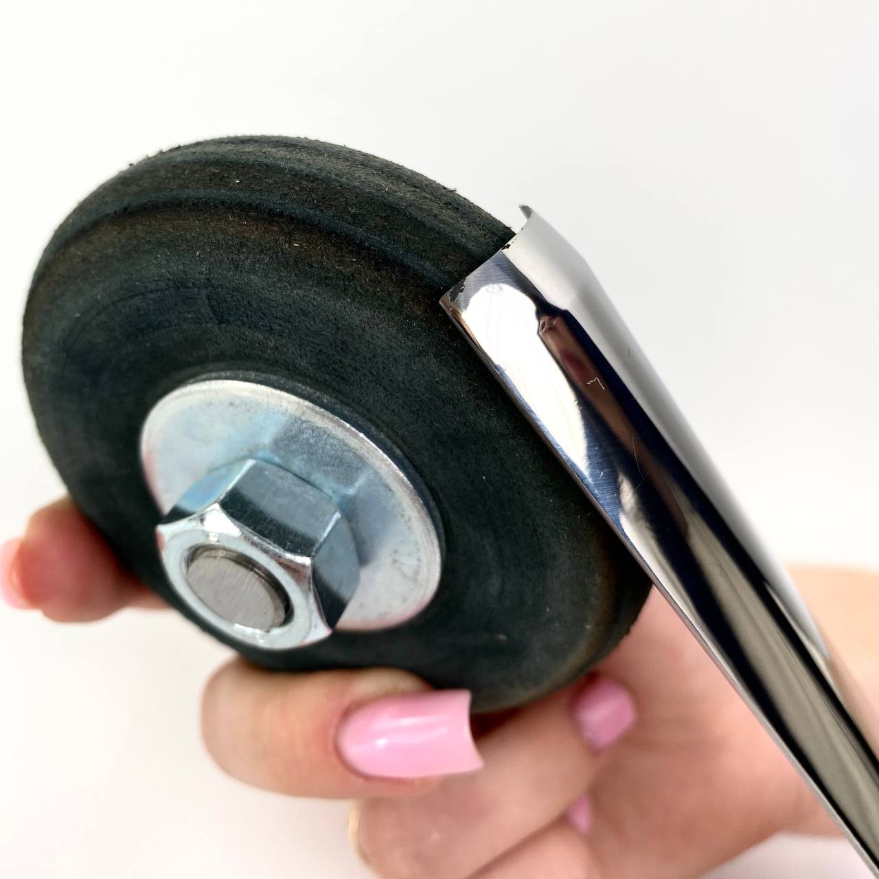 Leather disk for sharpening with polishing paste, Leather wheel for sharpening, Sharpening tools