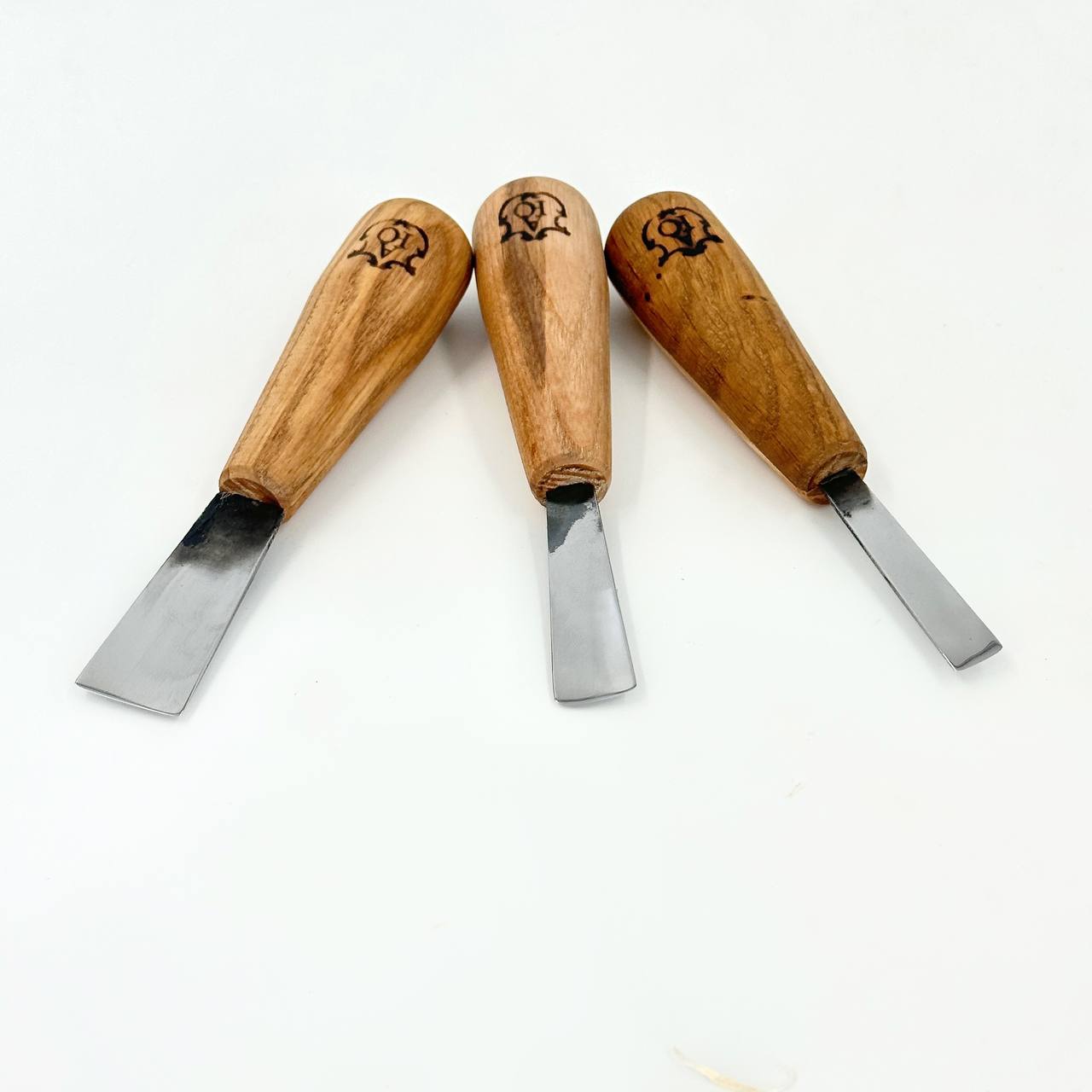 Short gouges set 3pcs for detailed carving, Gravers and burins STRYI Profi, Gift ready