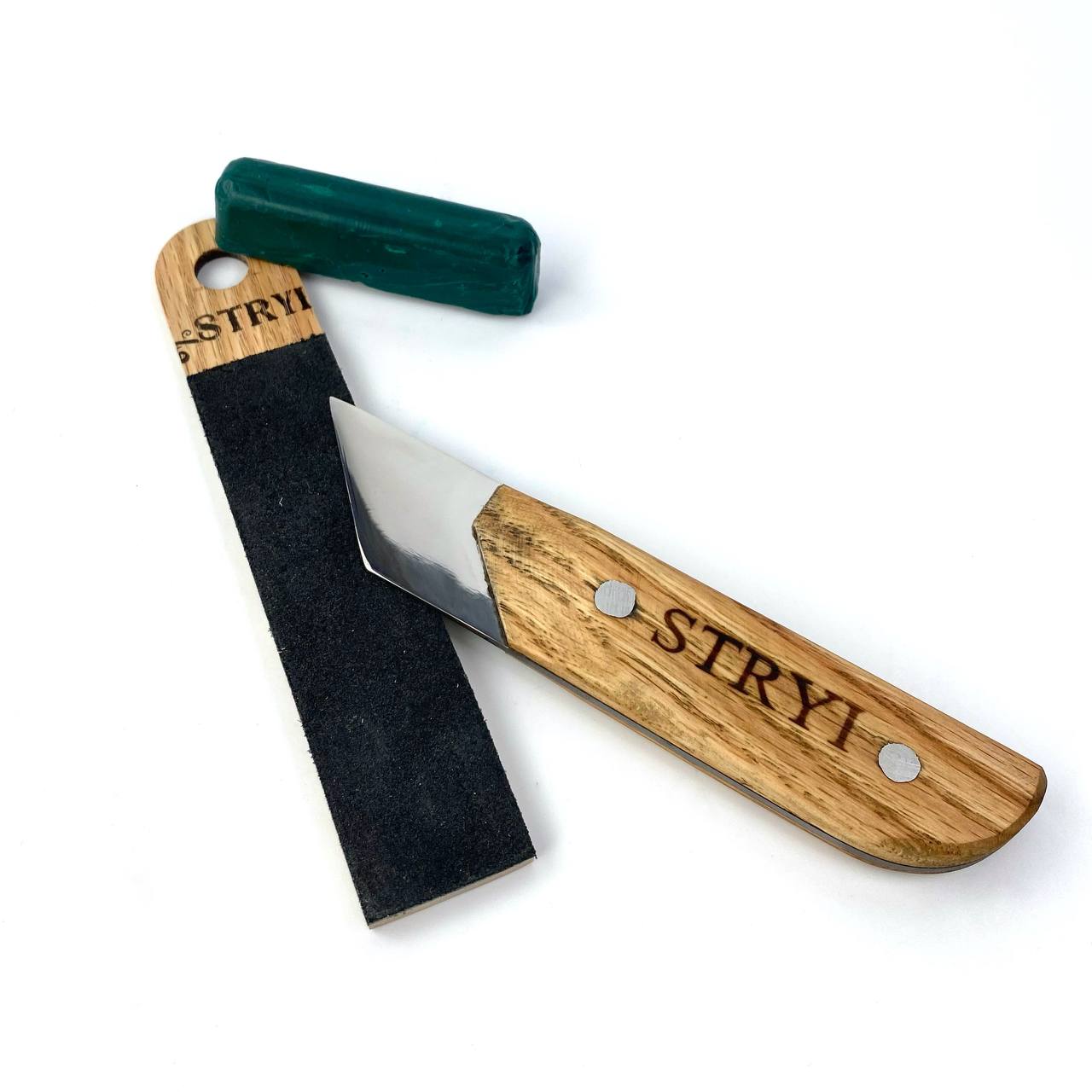 Pocket sharpening leather strop for carving tools, Sharpening pocket knives, Sharpening kit