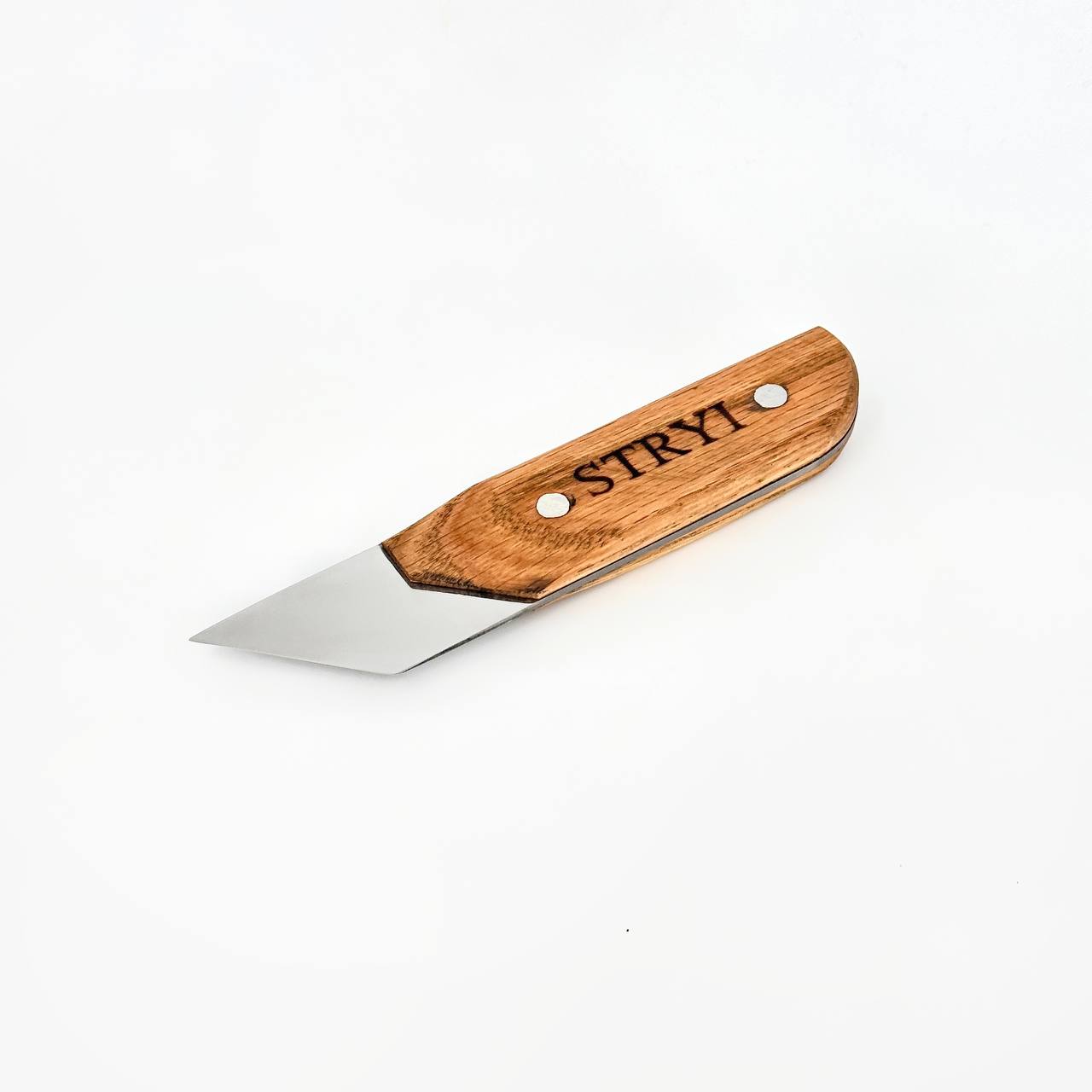 Wide carving knife,  carving knife 40mm STRYI Profi, Skewed knife, Knife for sculpting