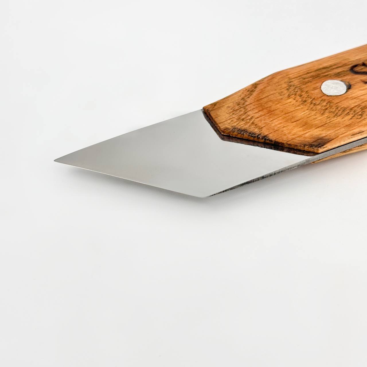 Wide carving knife,  carving knife 40mm STRYI Profi, Skewed knife, Knife for sculpting