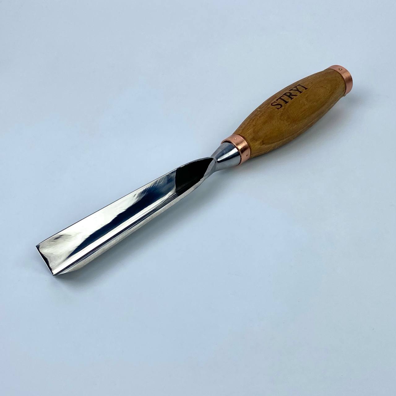 Large sculpture chisel, V-tool 90 degrees, Heavy-duty gouge STRYI Profi, V-parting chisel, Carpentry tool, Making furniture