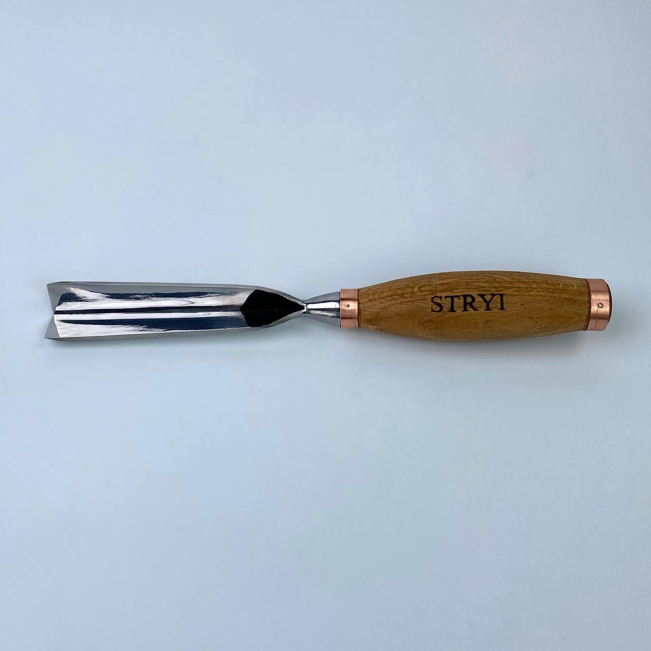 Large sculpture chisel, V-tool 90 degrees, Heavy-duty gouge STRYI Profi, V-parting chisel, Carpentry tool, Making furniture