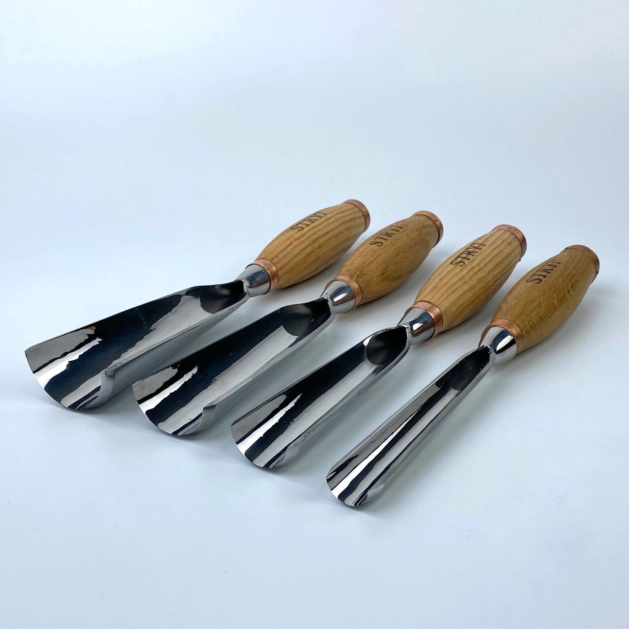 Large sculpture gouge, Heavy duty chisel, 9 profile Semicircular, STRYI Profi, Sculpting tools
