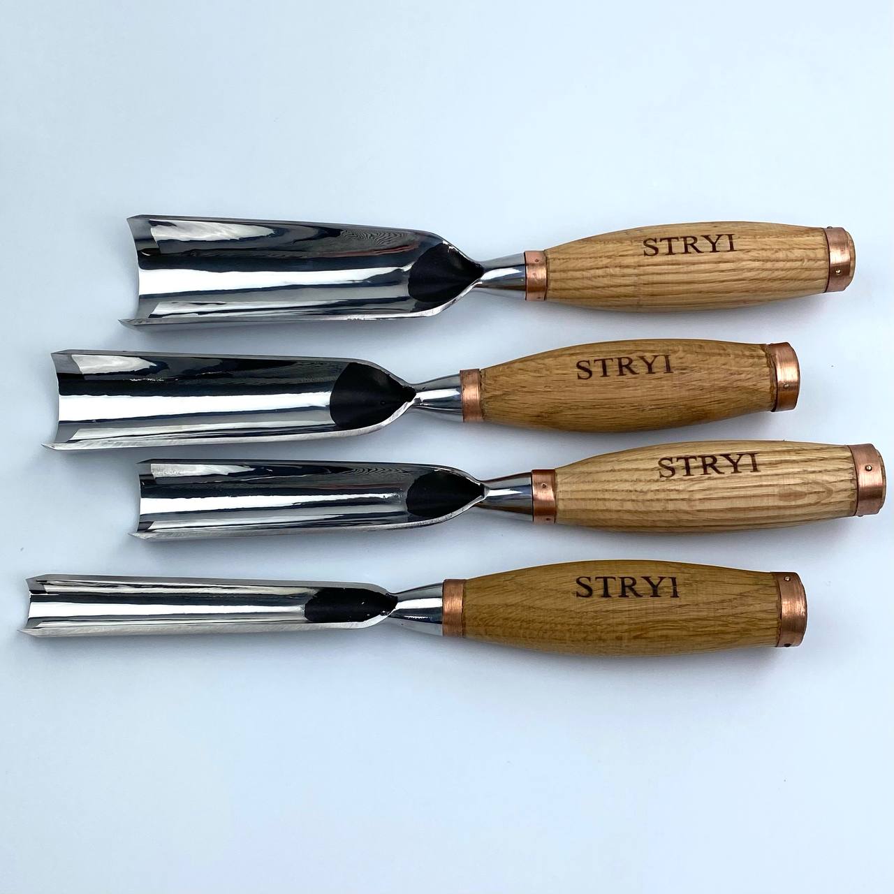 Large sculpture gouge, Heavy duty chisel, 9 profile Semicircular, STRYI Profi, Sculpting tools