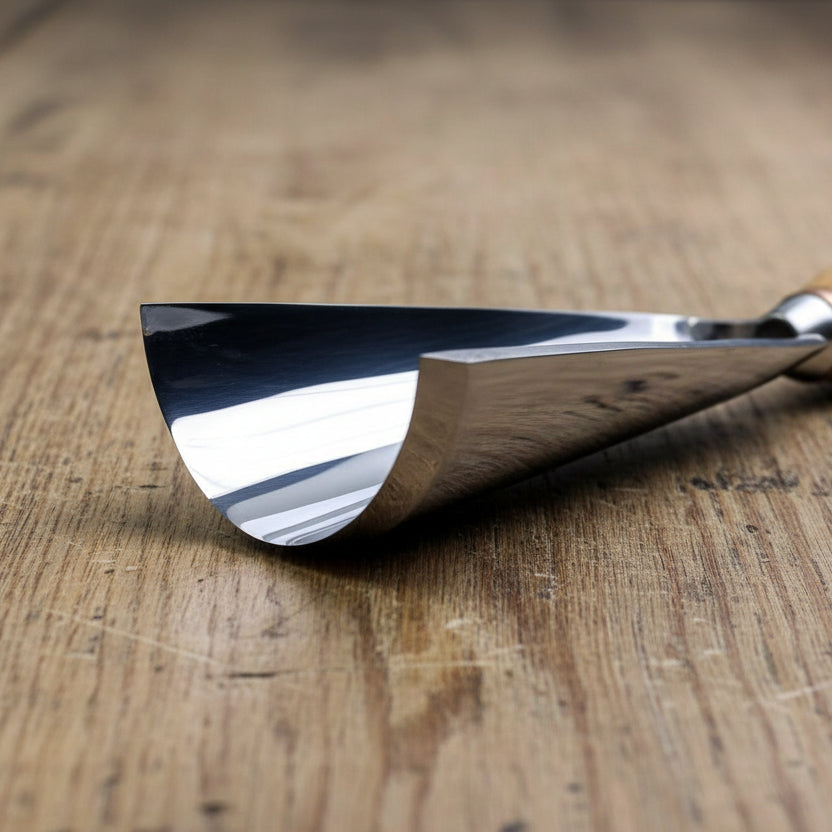 Large sculpture gouge, Heavy duty chisel, 9 profile Semicircular, STRYI Profi, Sculpting tools