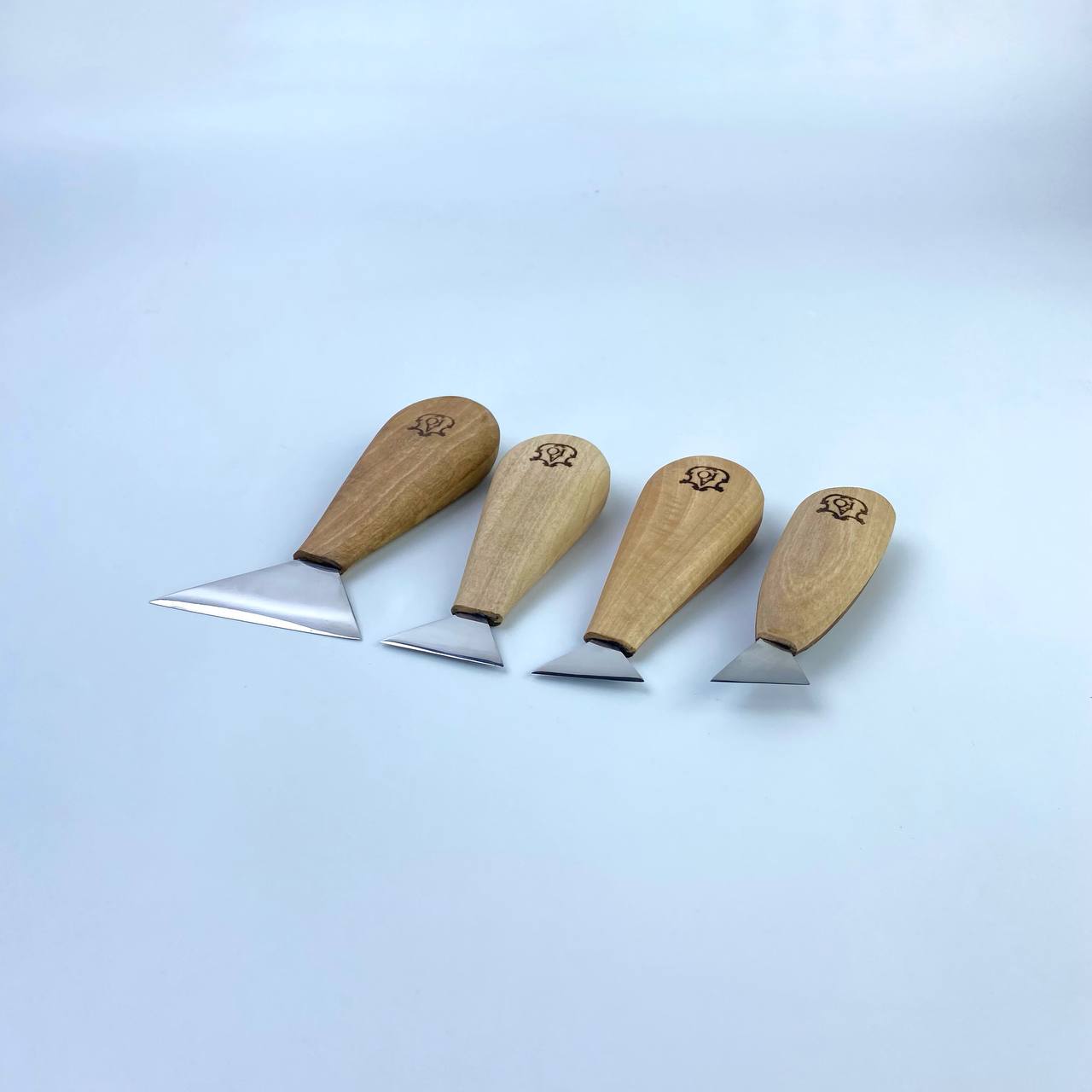 Wood carving Knives set, Swallowtail knives in roll-case, Triangle knives