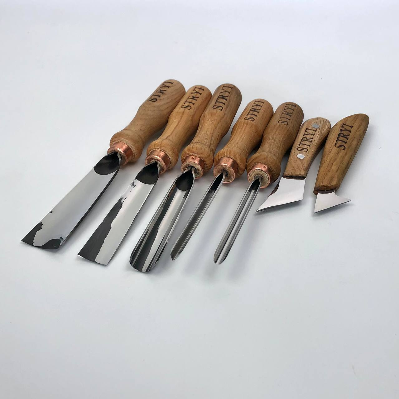 Basic wood carving kit STRYI for Whittling figures and Relief carving, Versatile set