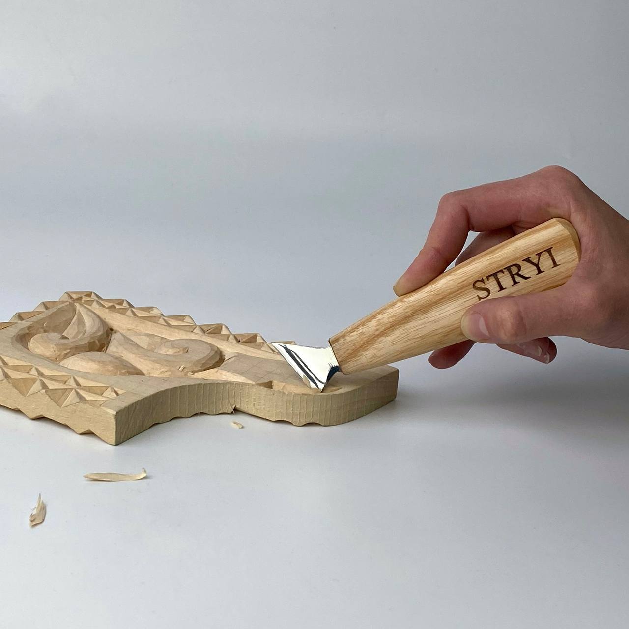 Knife STRYI Profi for woodcarving 30mm, Chip carving knife, Swallowtail knife, Carving knives, triangle knife