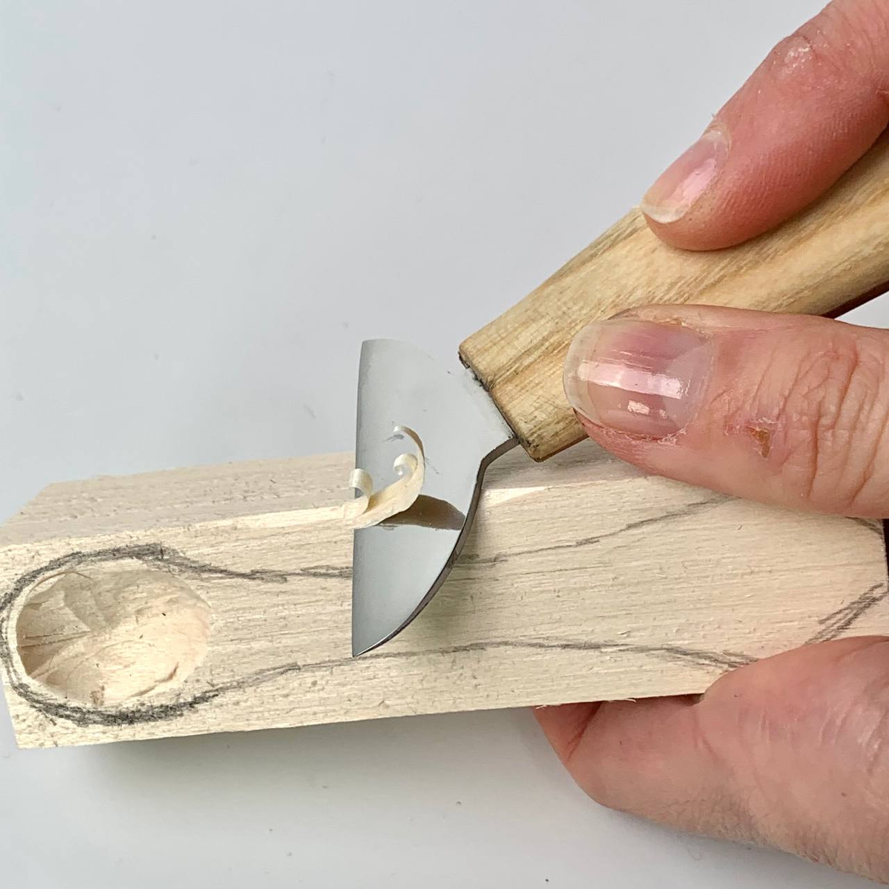 Knife for woodcarving STRYI Profi 40mm, Chip carving knife, Carving tools