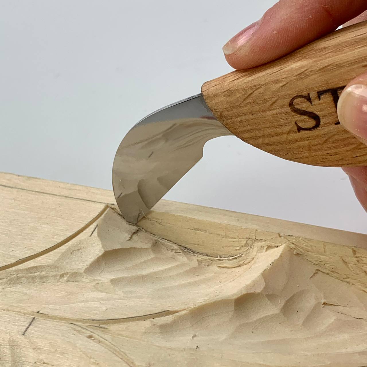 Knife for chip carving 30mm STRYI, Carving knife, Carving tools, Forged knife, Stryiwoodcarving