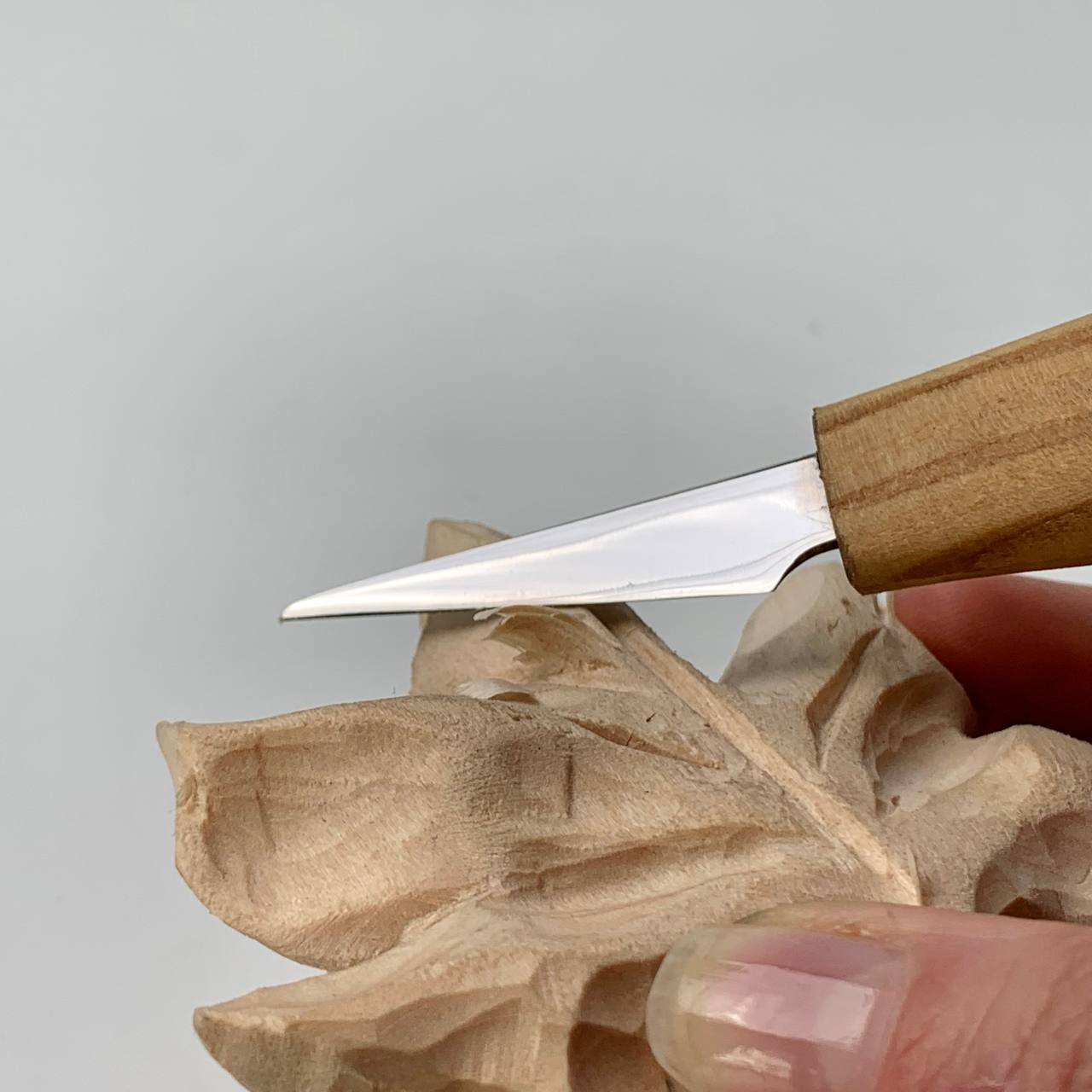 Wood carving knife 40mm STRYI Profi for detailed carving, Whittling knife, Sloyd knife