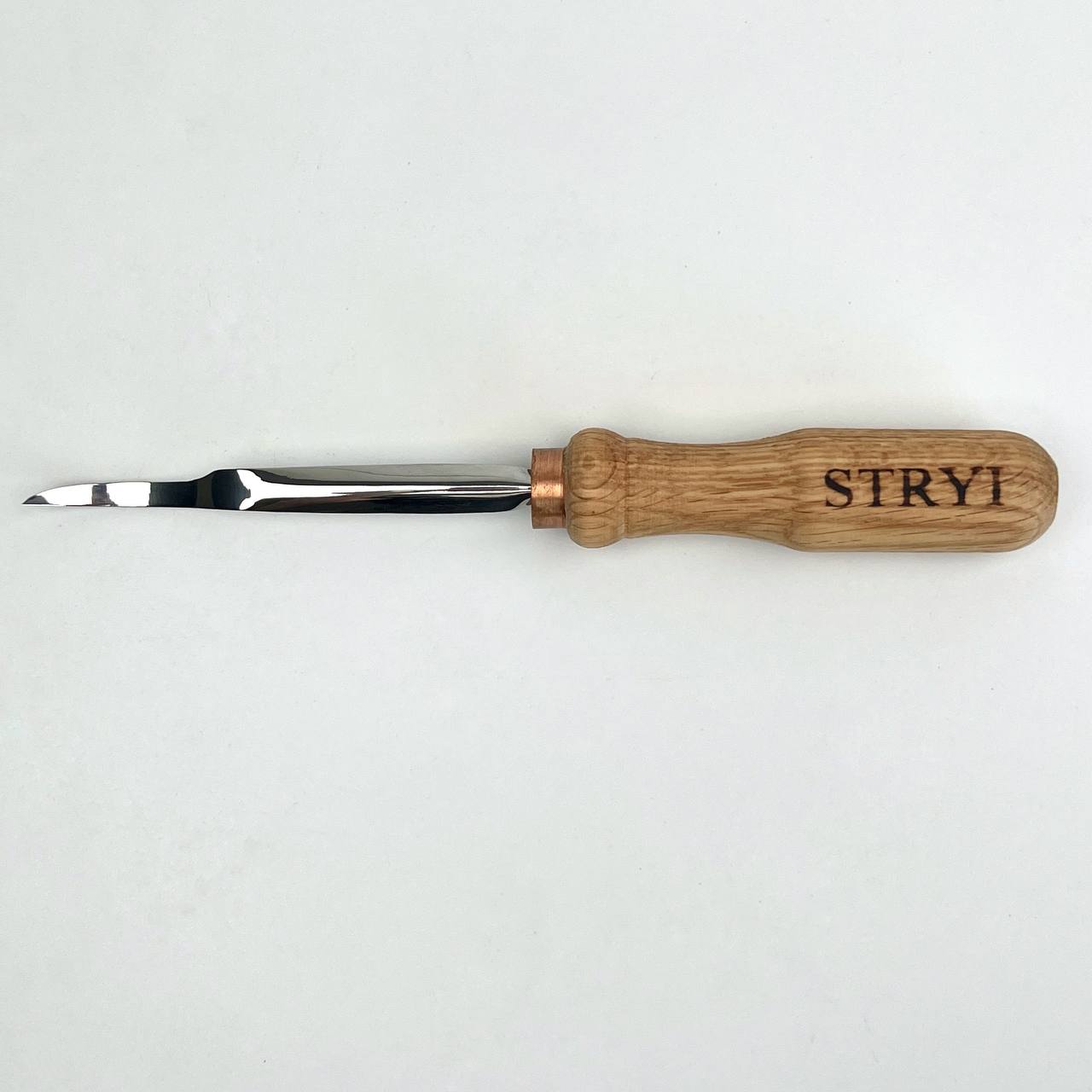 Long hook tool STRYI Profi for relief carving, Detailing chisel for crosscutting, Relief carving tool