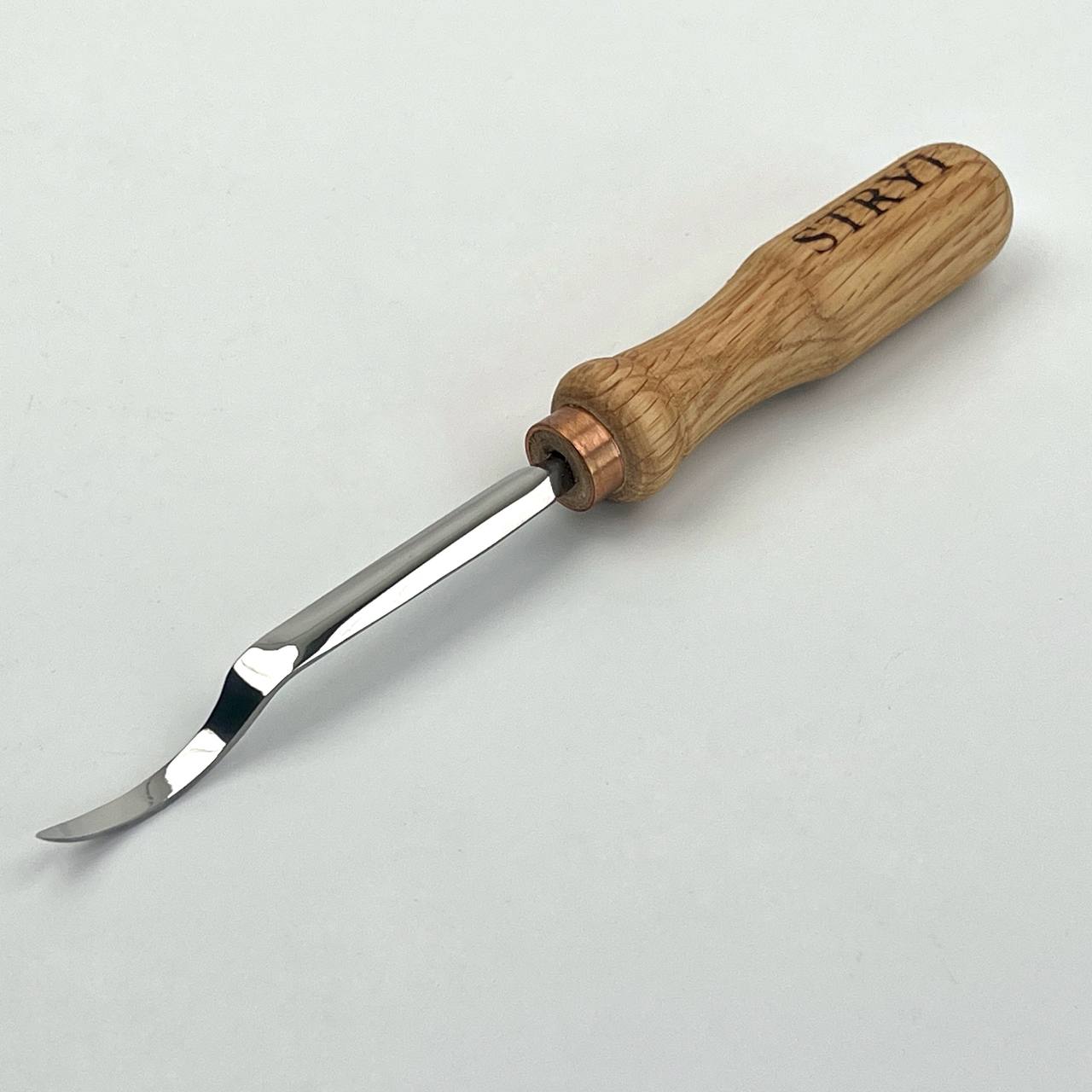 Long hook tool STRYI Profi for relief carving, Detailing chisel for crosscutting, Relief carving tool