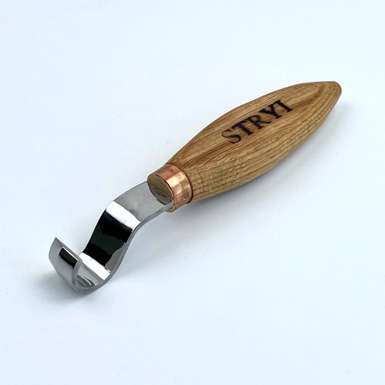 Spoon bowl and kuksa carving hook knife 20mm STRYI Profi, Hook knife, Spoon carving tool
