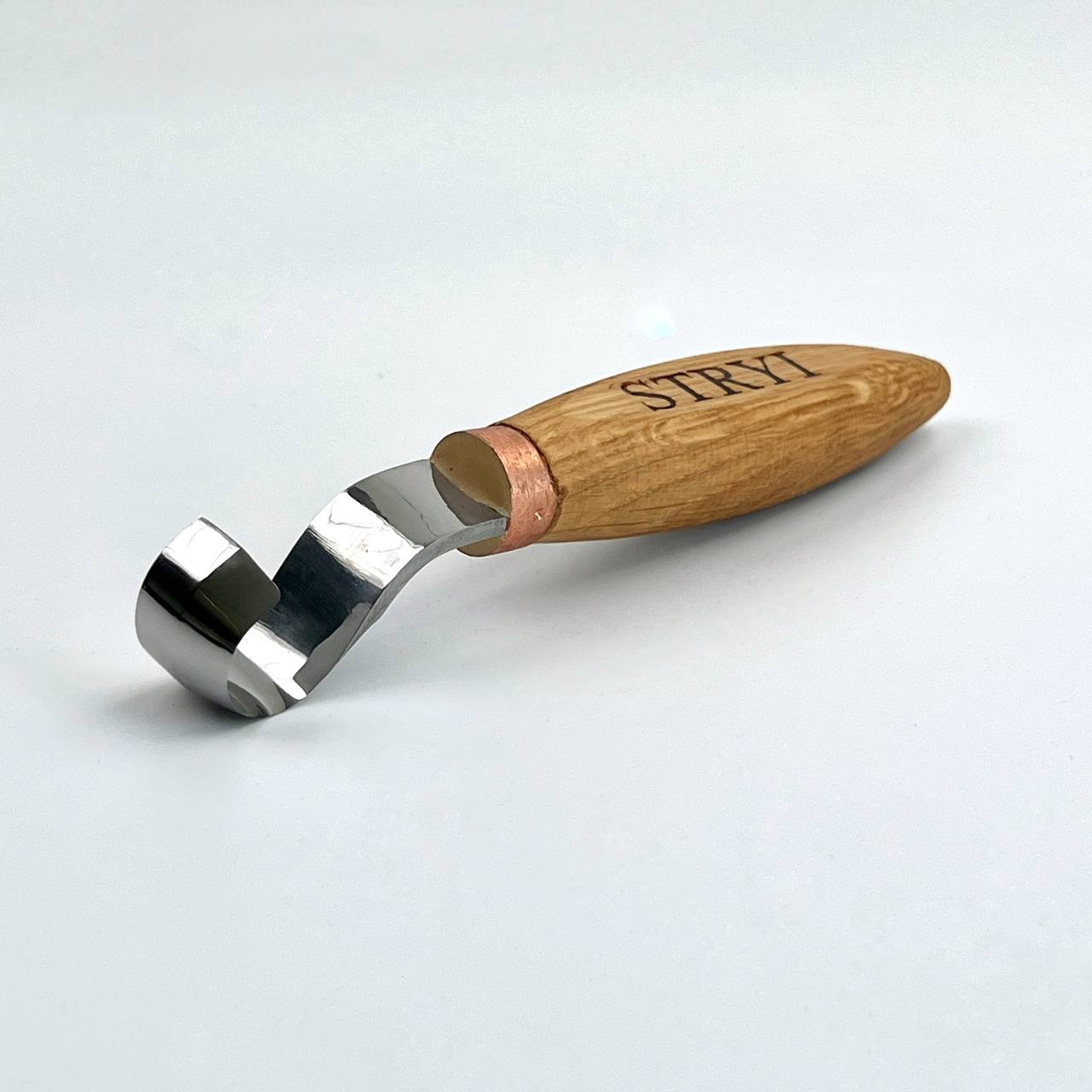Spoon bowl and kuksa carving hook knife 20mm STRYI Profi, Hook knife, Spoon carving tool