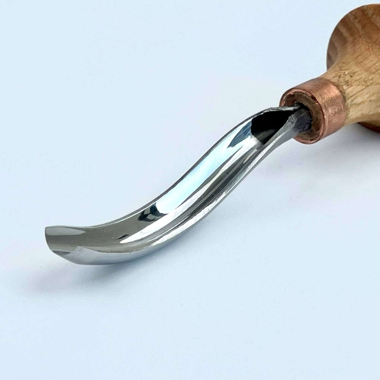 Palm carving bent gouge sweep #9 STRYI Profi , linocutting tool, burins STRYI, palm tool, detailing knife