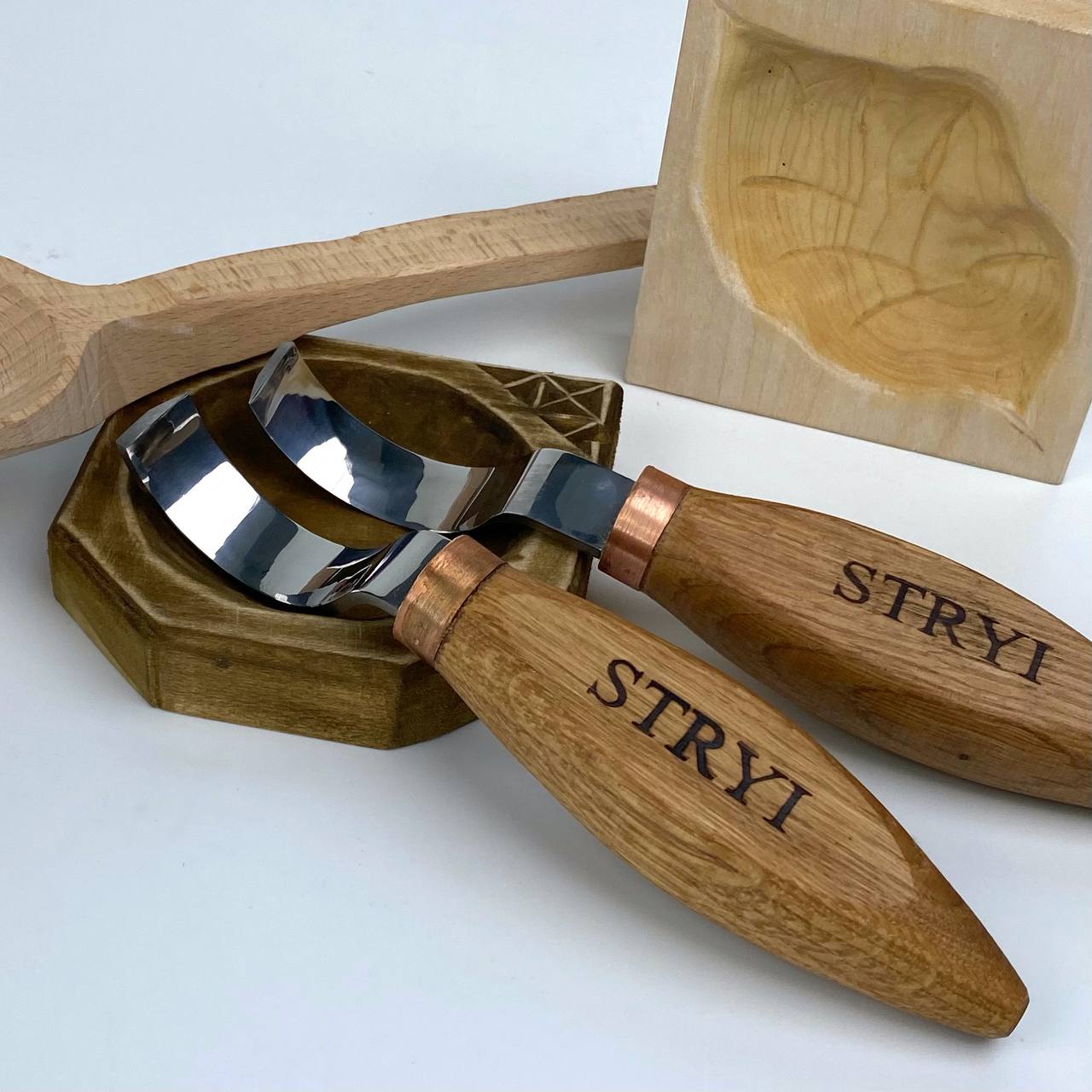 Cuchara Cuenco Kuksa cuchillo para trinchar 50mm STRYI Profi