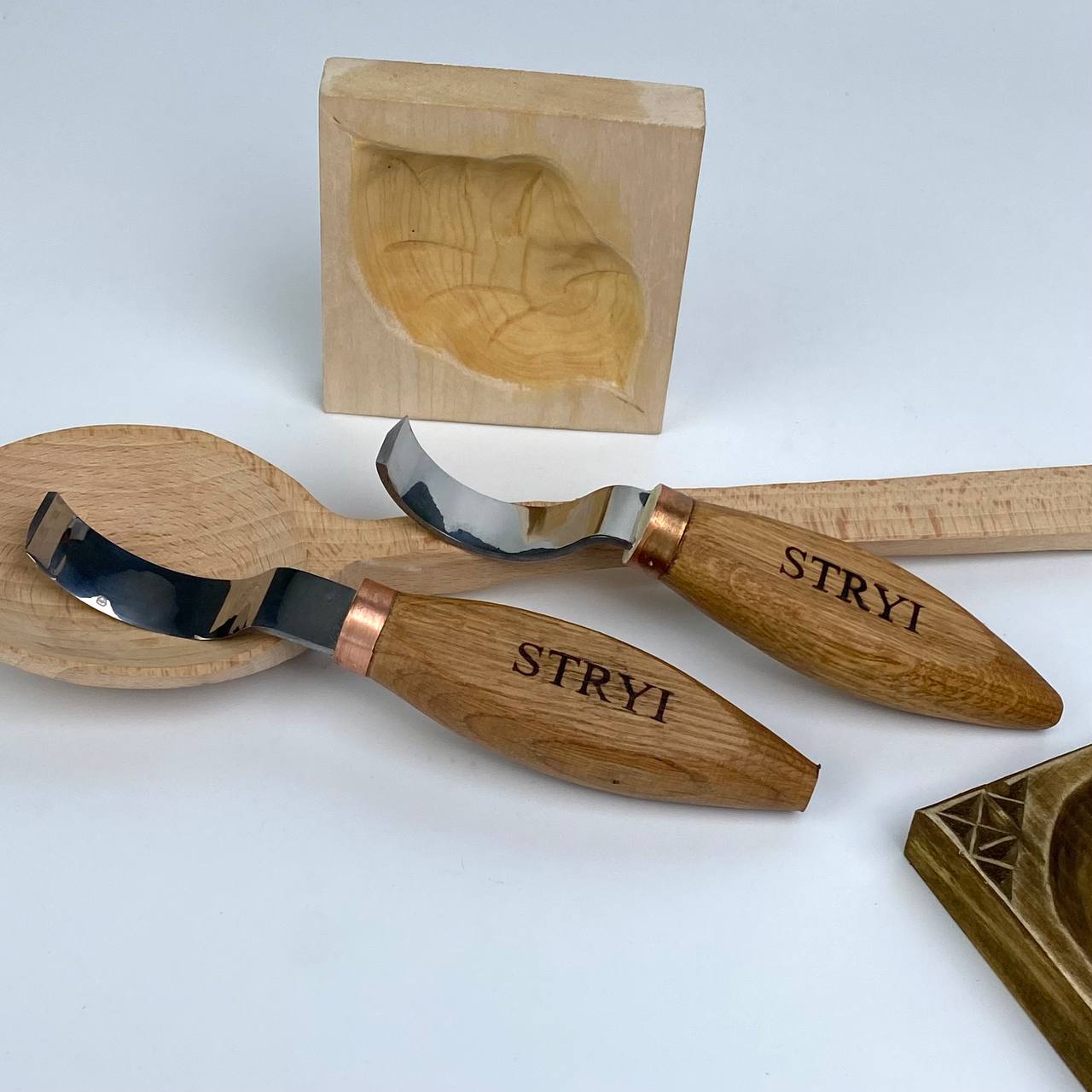 Cuchara Cuenco Kuksa cuchillo para trinchar 50mm STRYI Profi