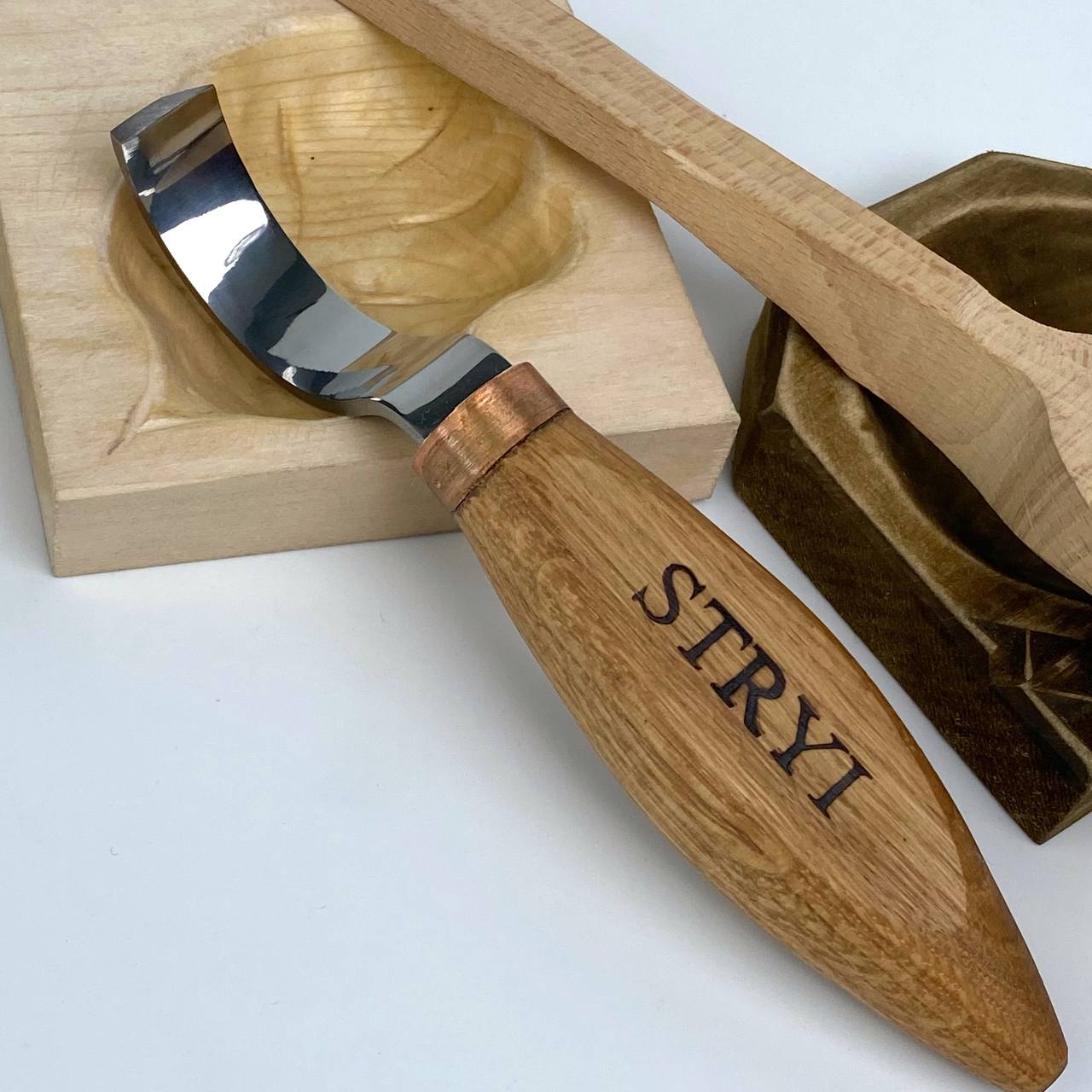 Cuchara Cuenco Kuksa cuchillo para trinchar 50mm STRYI Profi