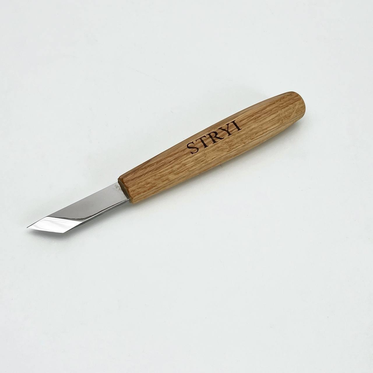 Wood carving knife STRYI Profi for relief, Chip carving knife, Skewed knife