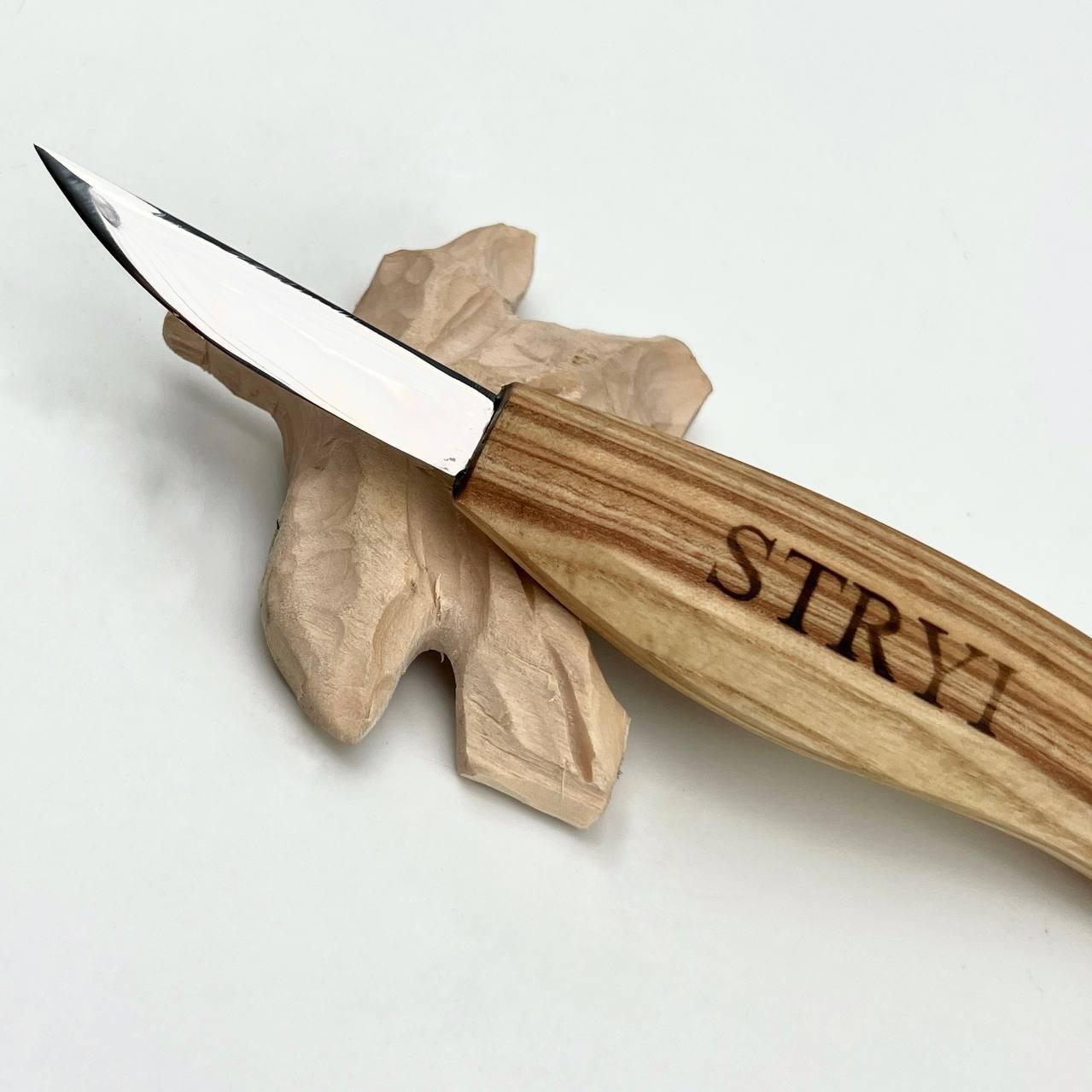 Schnitzmesser zum Holzschnitzen 58mm STRYI Profi, Sloydmesser, Schnitzfiguren, Schnitzmesser