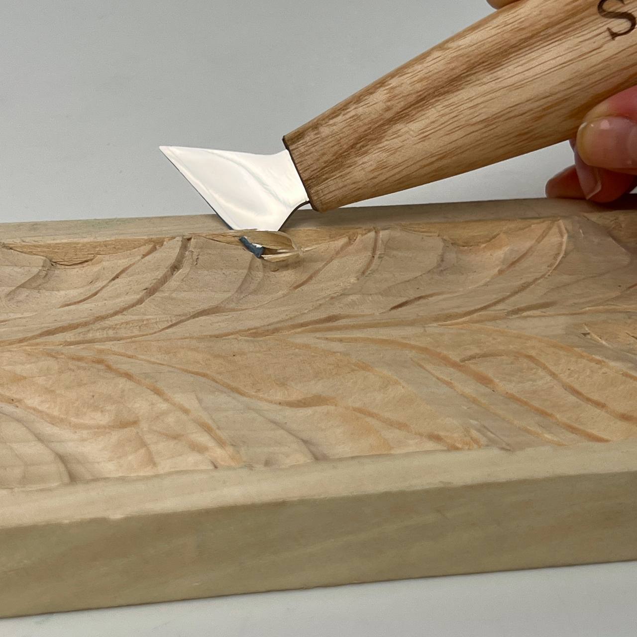 Knife STRYI Profi for woodcarving 30mm, Chip carving knife, Swallowtail knife, Carving knives, triangle knife