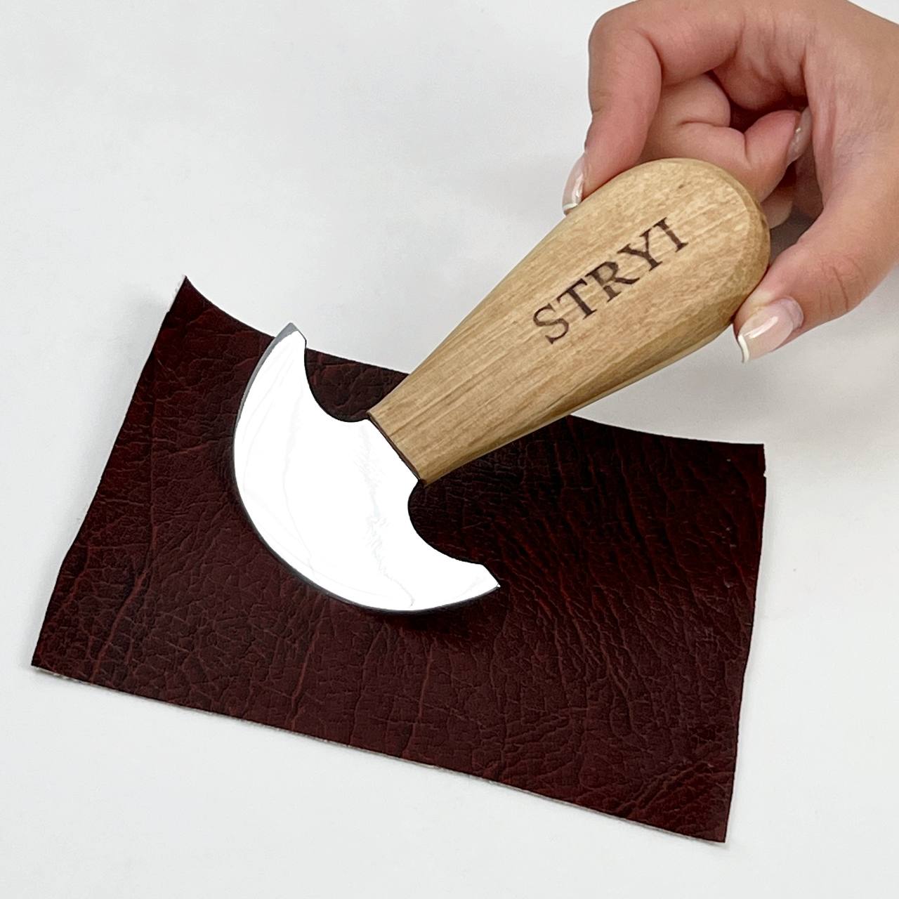 Premium-Lederkopfmesser, STRYI Profi, Messer für Lederarbeiten