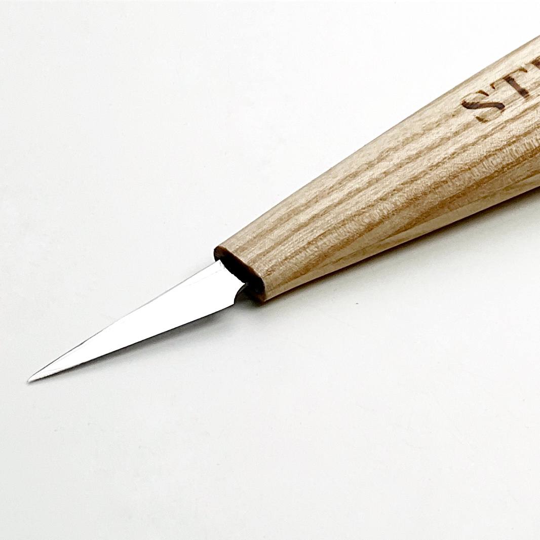 Wood carving knife 40mm STRYI Profi for detailed carving, Whittling knife, Sloyd knife