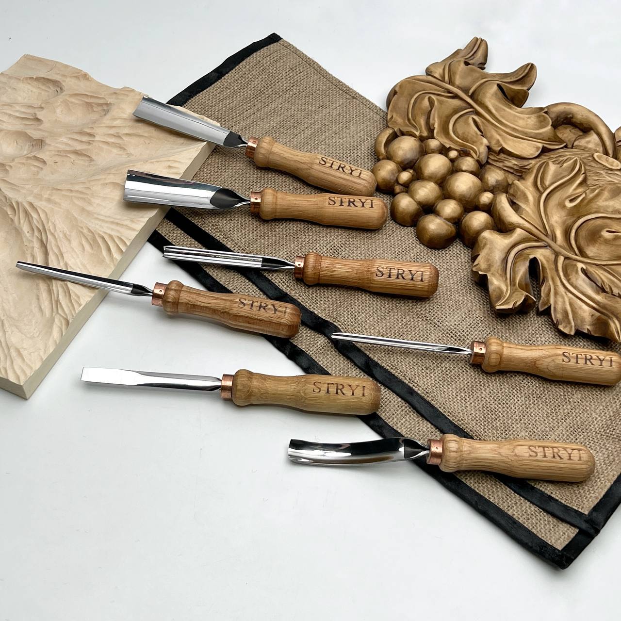Juego de herramientas básicas para tallar madera STRYI para tallar y tallar en relieve