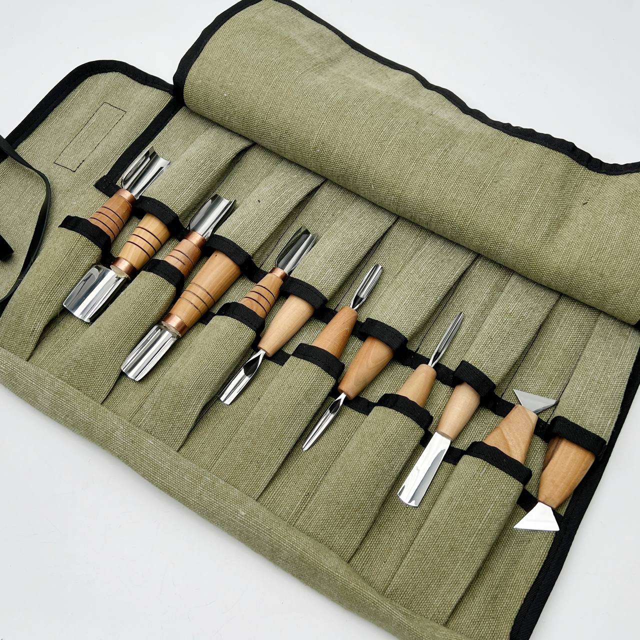 Basic set for woodcarving, Chip carving kit, STRYI-AY Profi, Chip carving tools, Chip carving knives